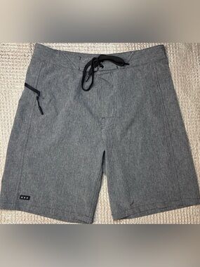 John Varvatos Star USA Rockaway Swim Trunks Boardshorts Gray Mens 30